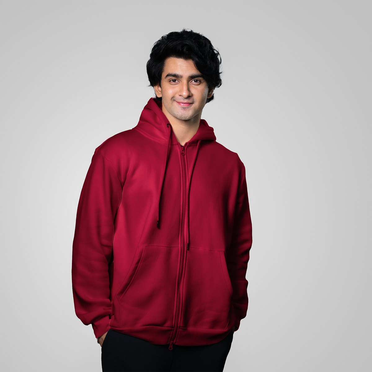 Zip Hoodie  | Maroon