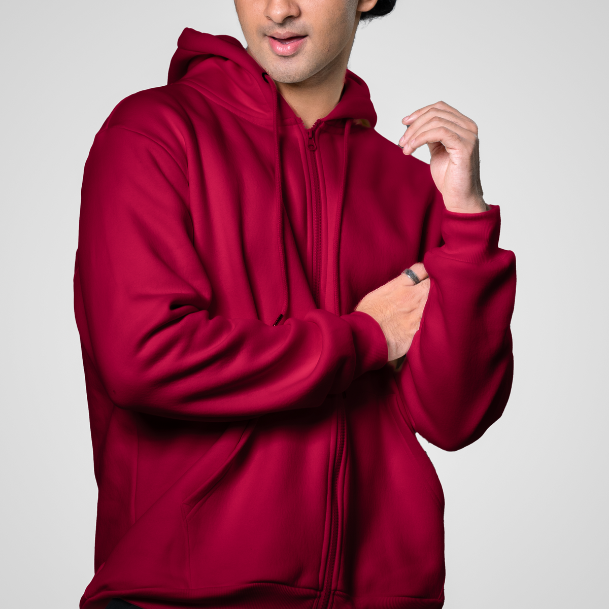 Zip Hoodie  | Maroon