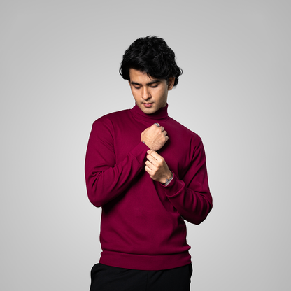 Turtle Neck     Maroon