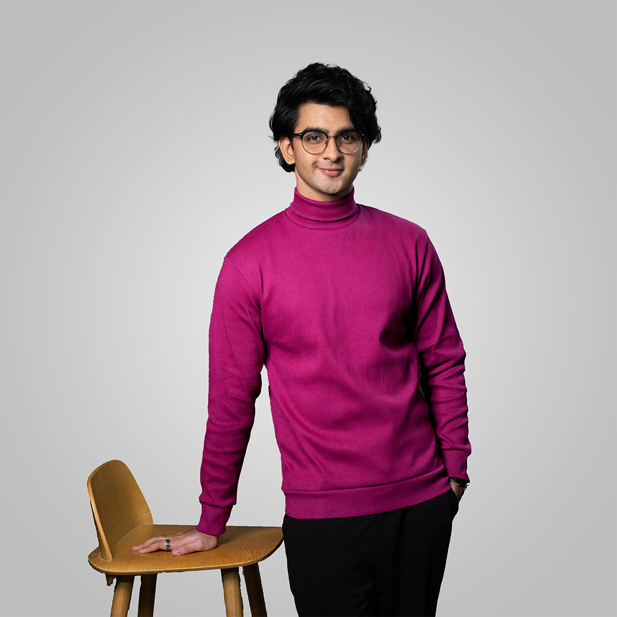 Turtle Neck     Magenta