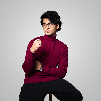 Turtle Neck     Maroon