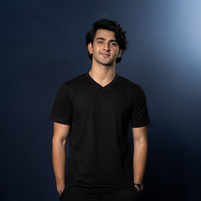V Neck     Black