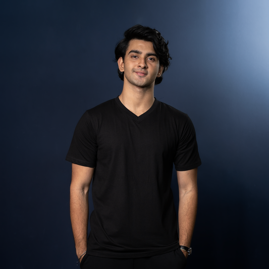 V Neck     Black