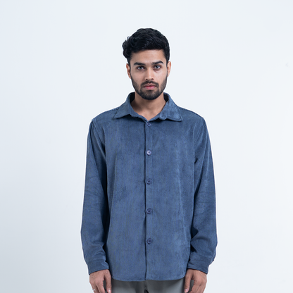 Lightweight Layering Cord Classic Shirt   Light Blue