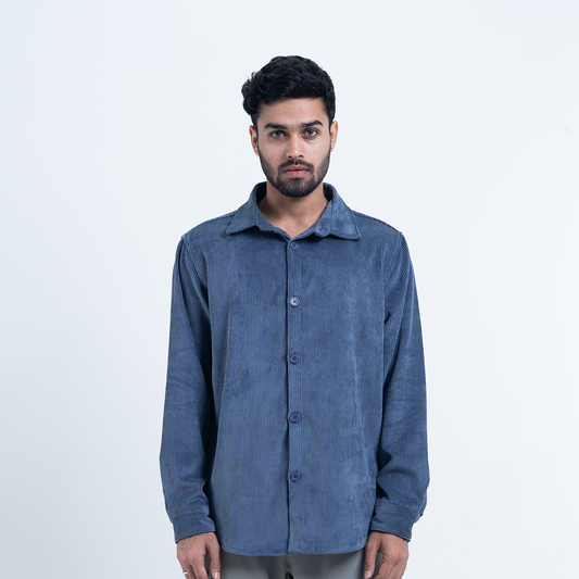 Lightweight Layering Cord Classic Shirt   Light Blue