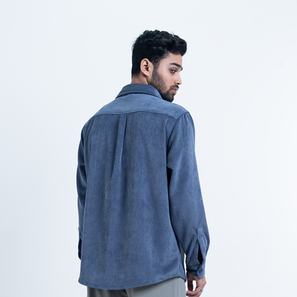 Lightweight Layering Cord Classic Shirt   Light Blue