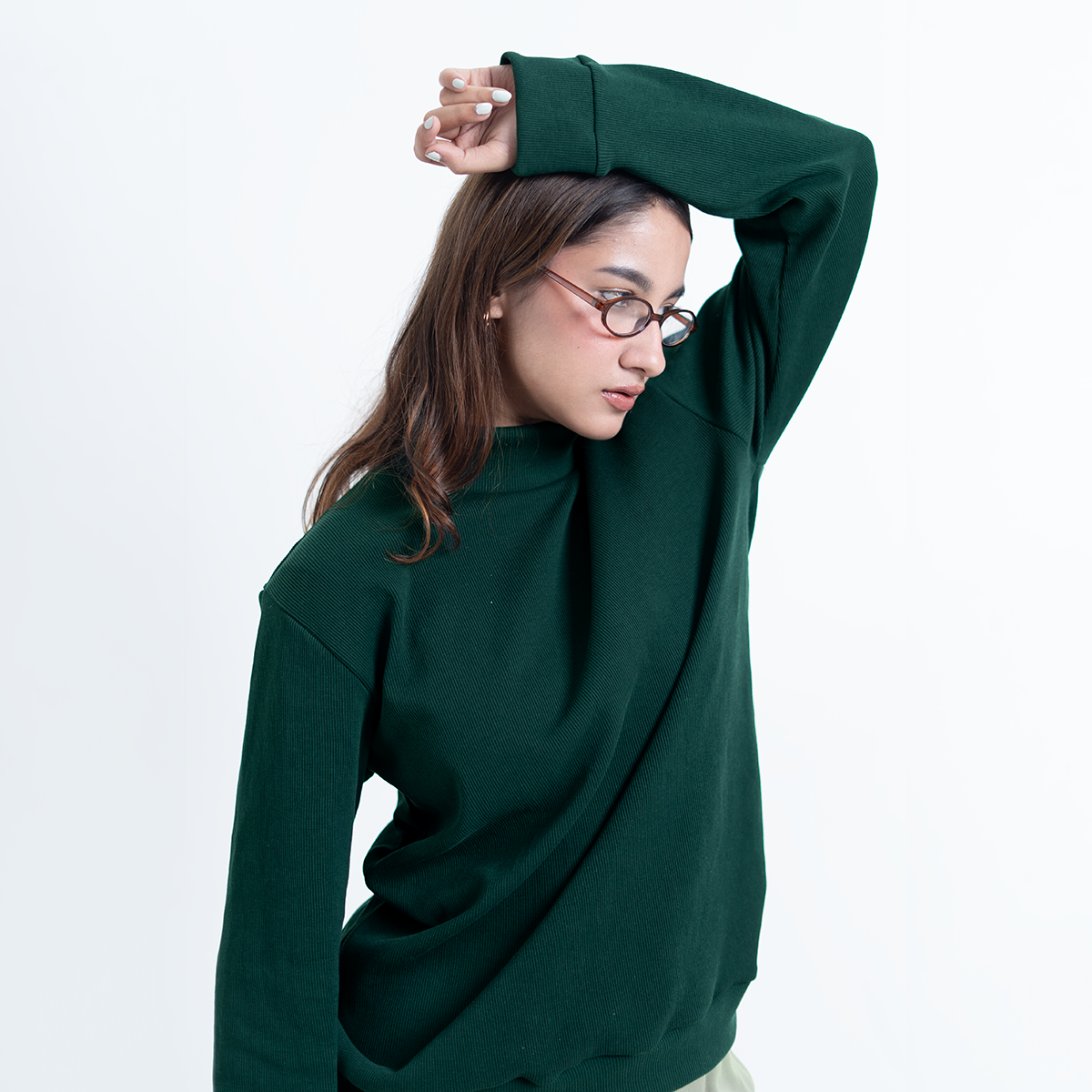 Turtle Neck     Bottle Green