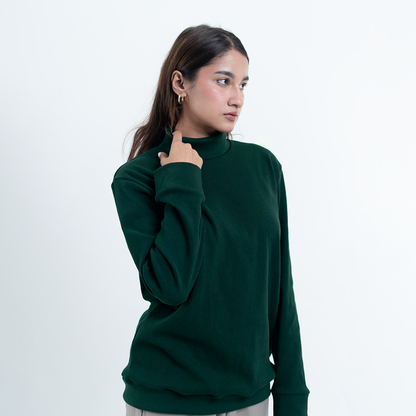 Turtle Neck     Bottle Green