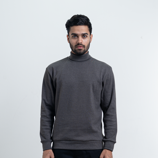 Turtle Neck   Charcoal Grey
