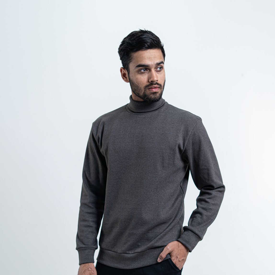 Turtle Neck   Charcoal Grey