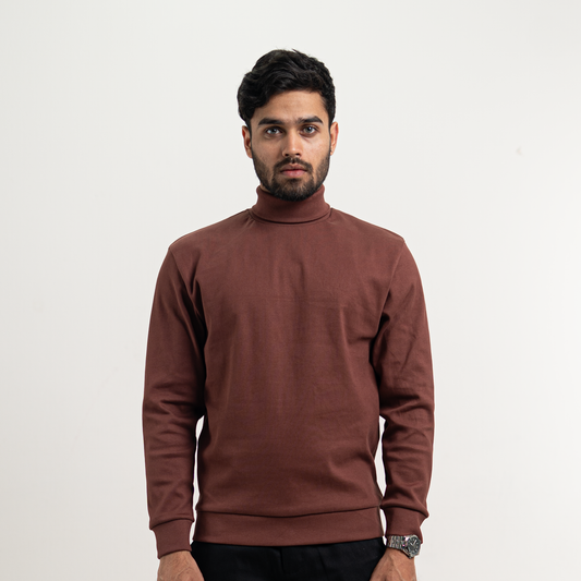 Turtle Neck   Chocolate Brown