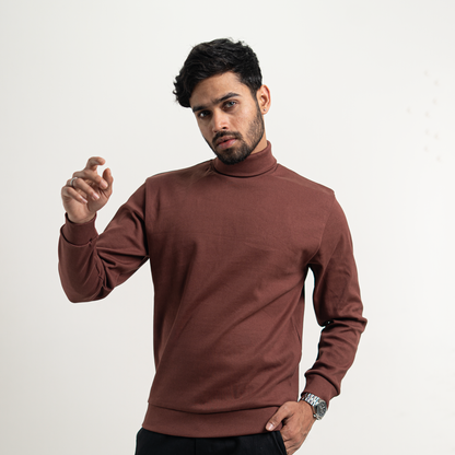Turtle Neck   Chocolate Brown