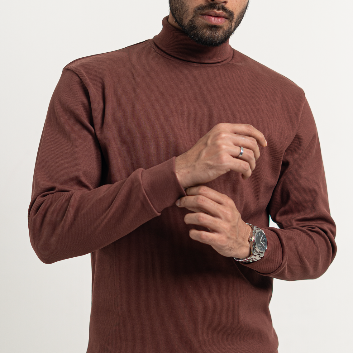 Turtle Neck   Chocolate Brown