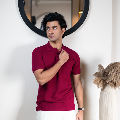 New Classic Polo        Maroon