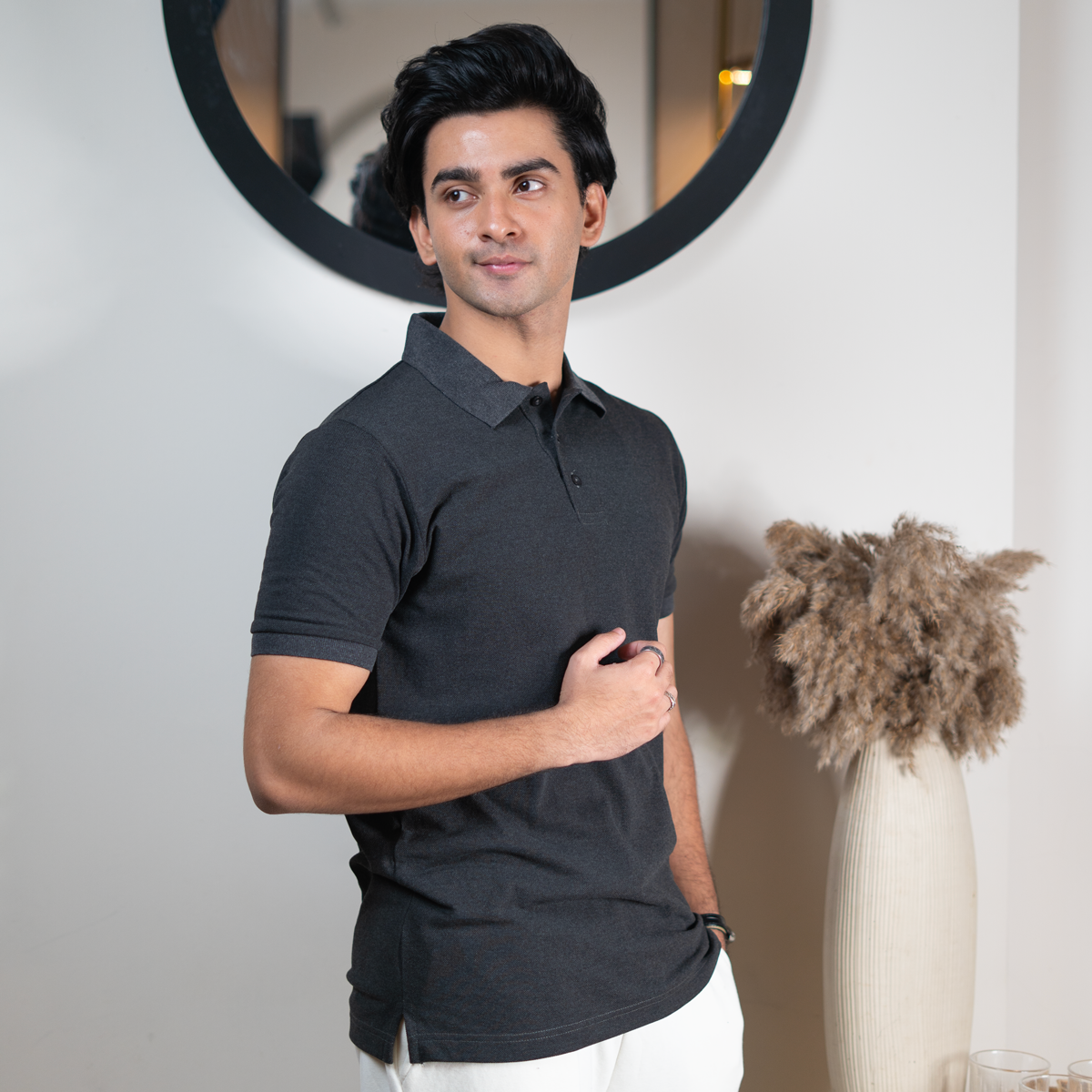 New Classic Polo     Dark Charcoal