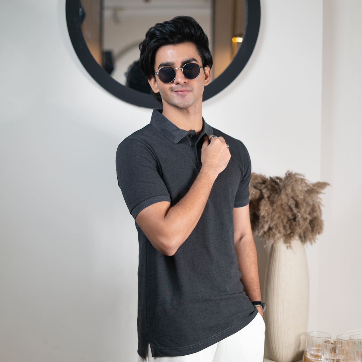 New Classic Polo     Dark Charcoal