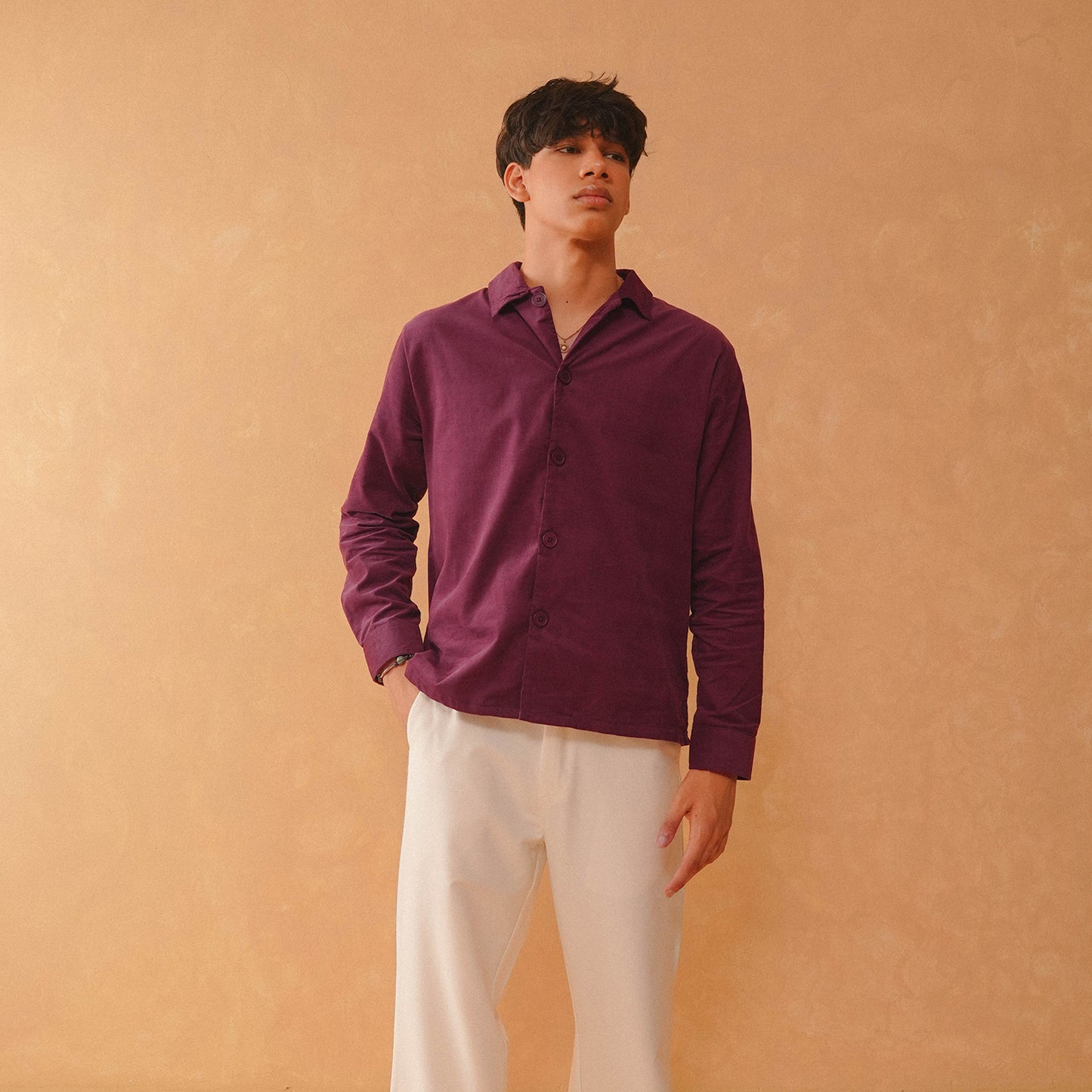 Summer Cord Shirt | Wine