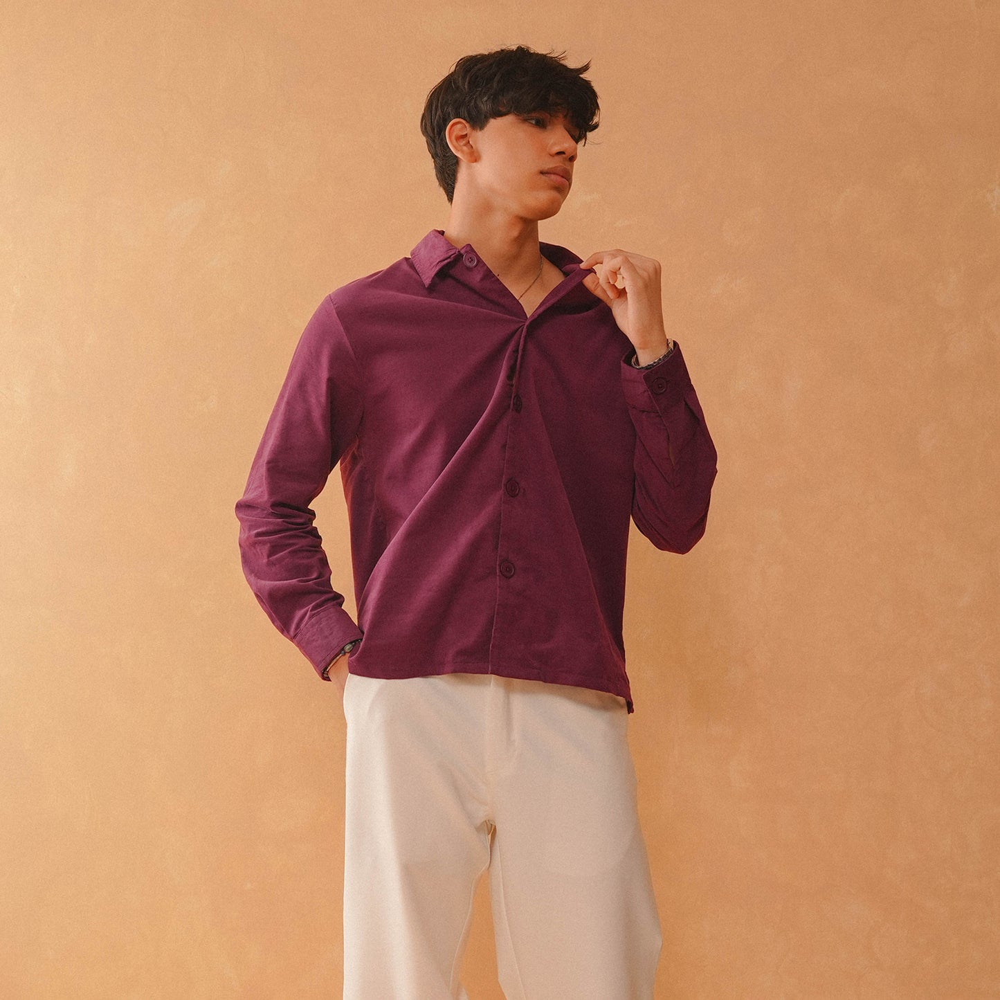Summer Cord Shirt | Wine