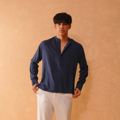 Henley Katua Wooden | Navy Blue
