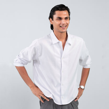 Boxy Fit Shirt । Classic White