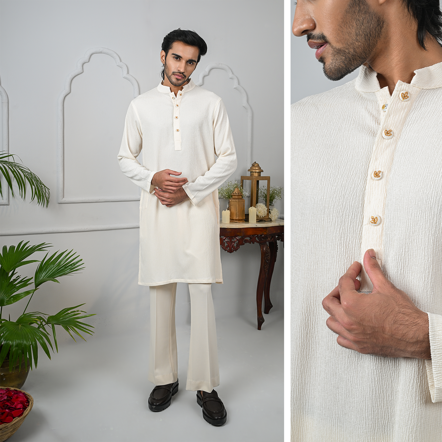 Nazm   Zardozi Panjabi  |  Cream