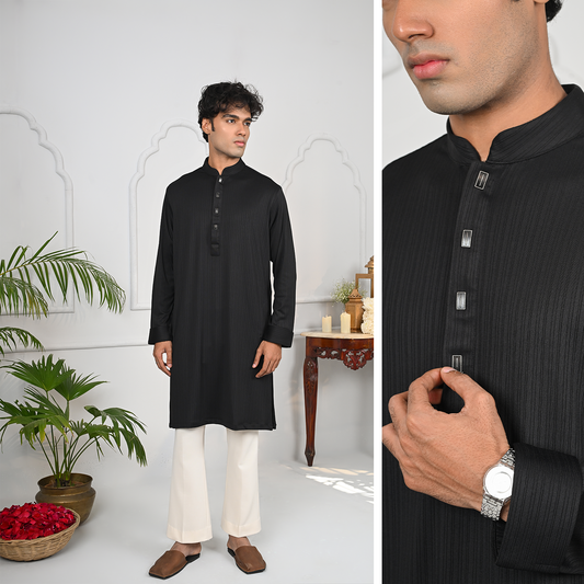 Zayeen   Premium Panjabi   Black