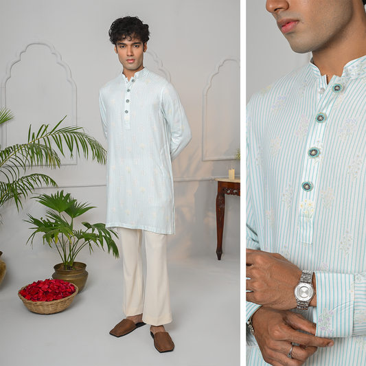 Gulbahaar   Panjabi    Pastel Blue