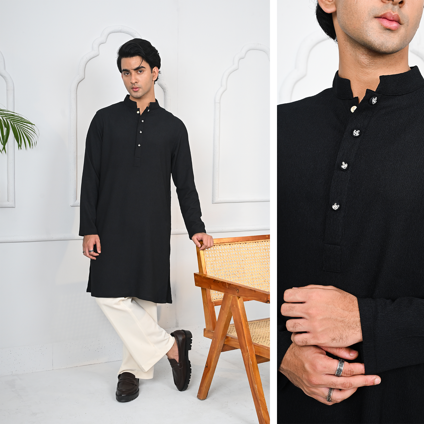 Nazm    Zardozi Panjabi  |  Black