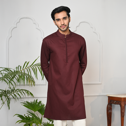 Areez   Panjabi |  Deep Maroon
