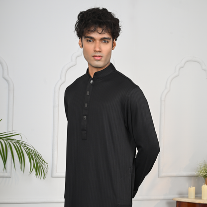 Zayeen   Premium Panjabi  | Black