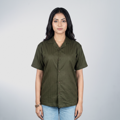 Cuban Resort Shirt   |  Dark Olive
