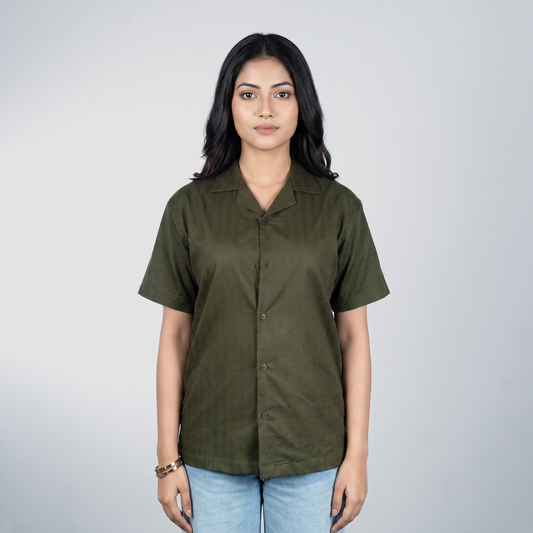 Cuban Resort Shirt   |  Dark Olive