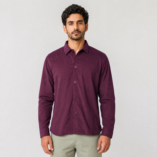 Summer Cord Shirt | Wine