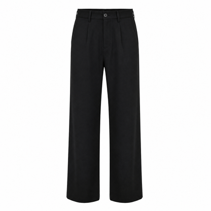 Straight Cut Dress Pants । Black