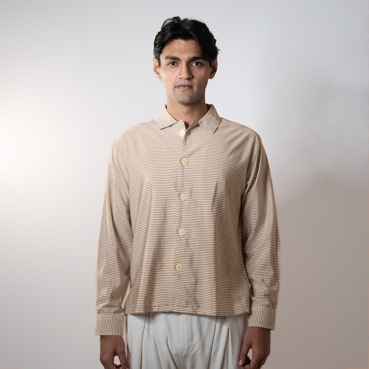 OOTD Boxy Fit Shirt । Beige