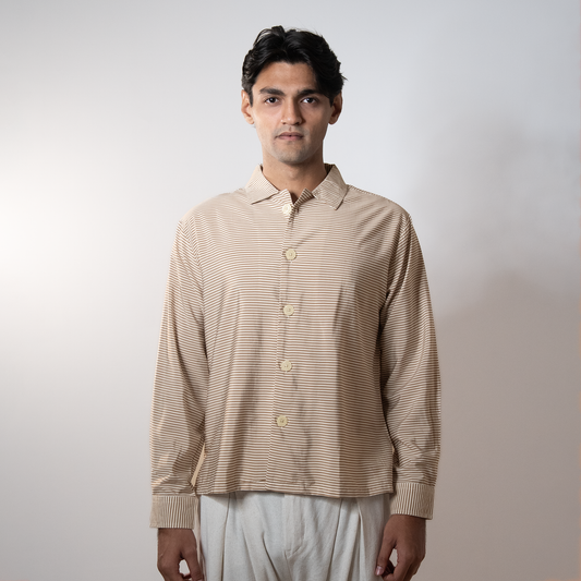 OOTD Boxy Fit Shirt । Beige