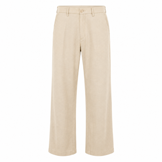 Straight Cut Dress Pants । Beige