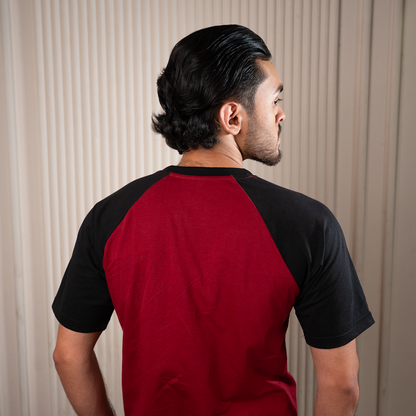 Raglan Half Sleeve |  Maroon & Black