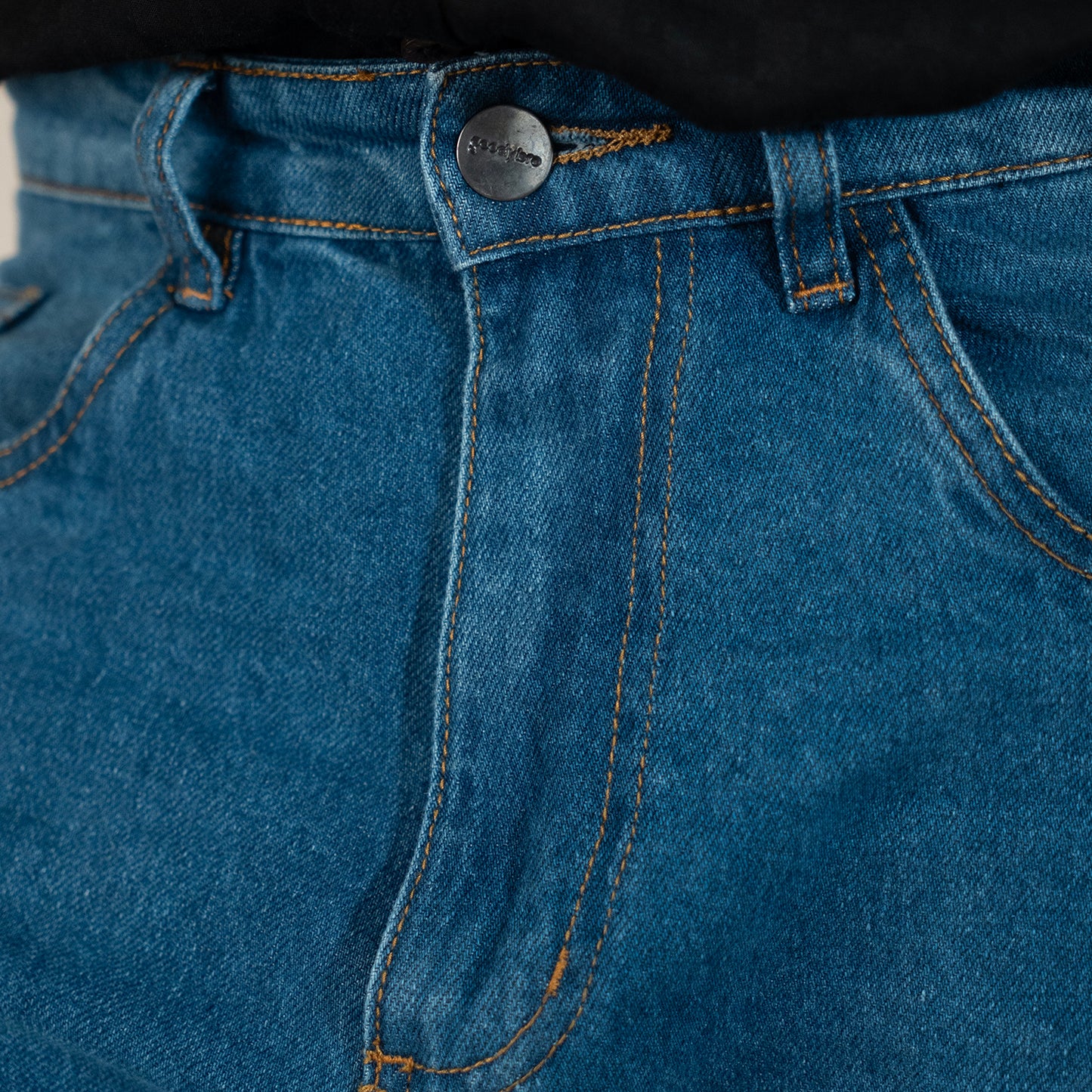 Wide Leg Denim Pant  |  Light Navy