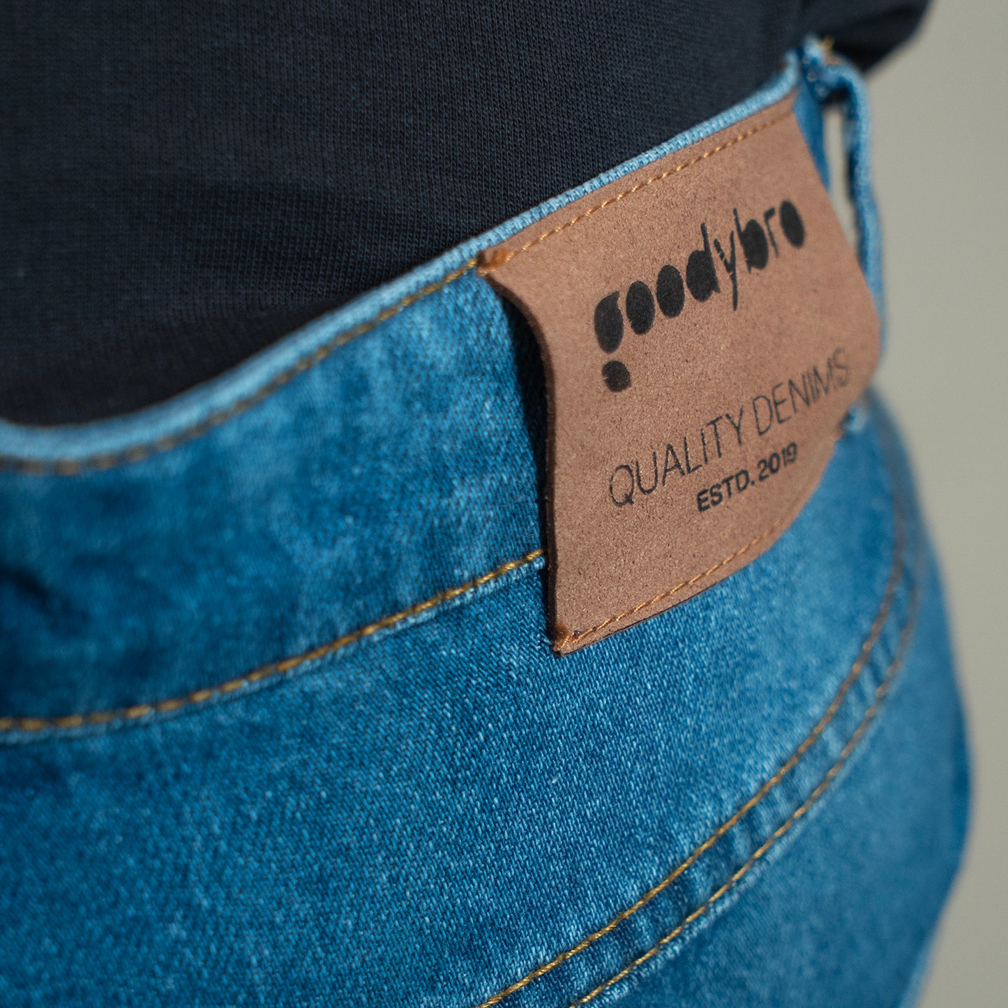 Wide Leg Denim Pant  |  Light Navy