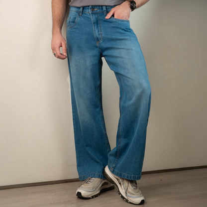 Wide Leg Denim Pant    Light Bleach