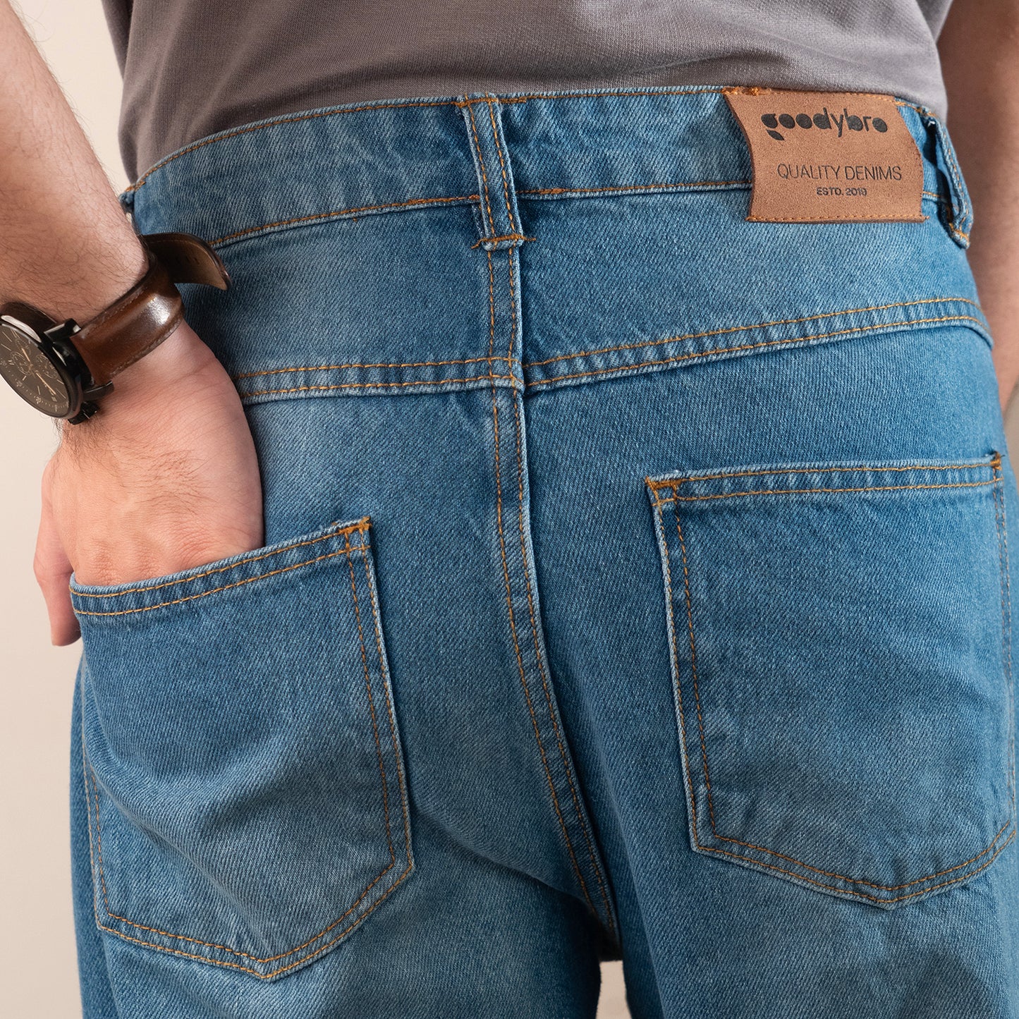 Wide Leg Denim Pant    Light Bleach