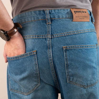 Wide Leg Denim Pant    Light Bleach