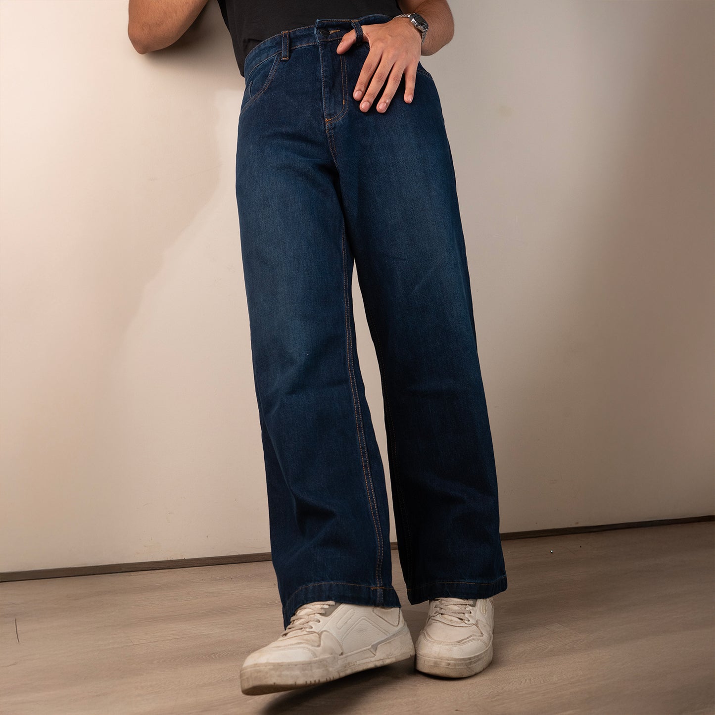Wide Leg Denim Pant  |   Dark Navy