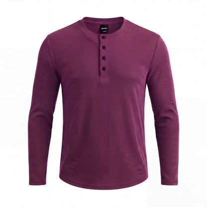 Classic Henley T-Shirt |  Wine