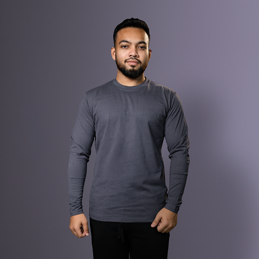 Round Neck Full Sleeve | Dark Charcoal