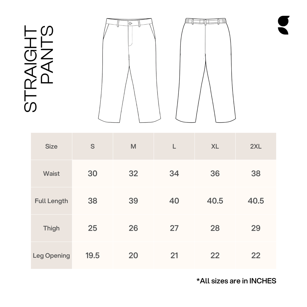 Straight Cut Dress Pants । Beige