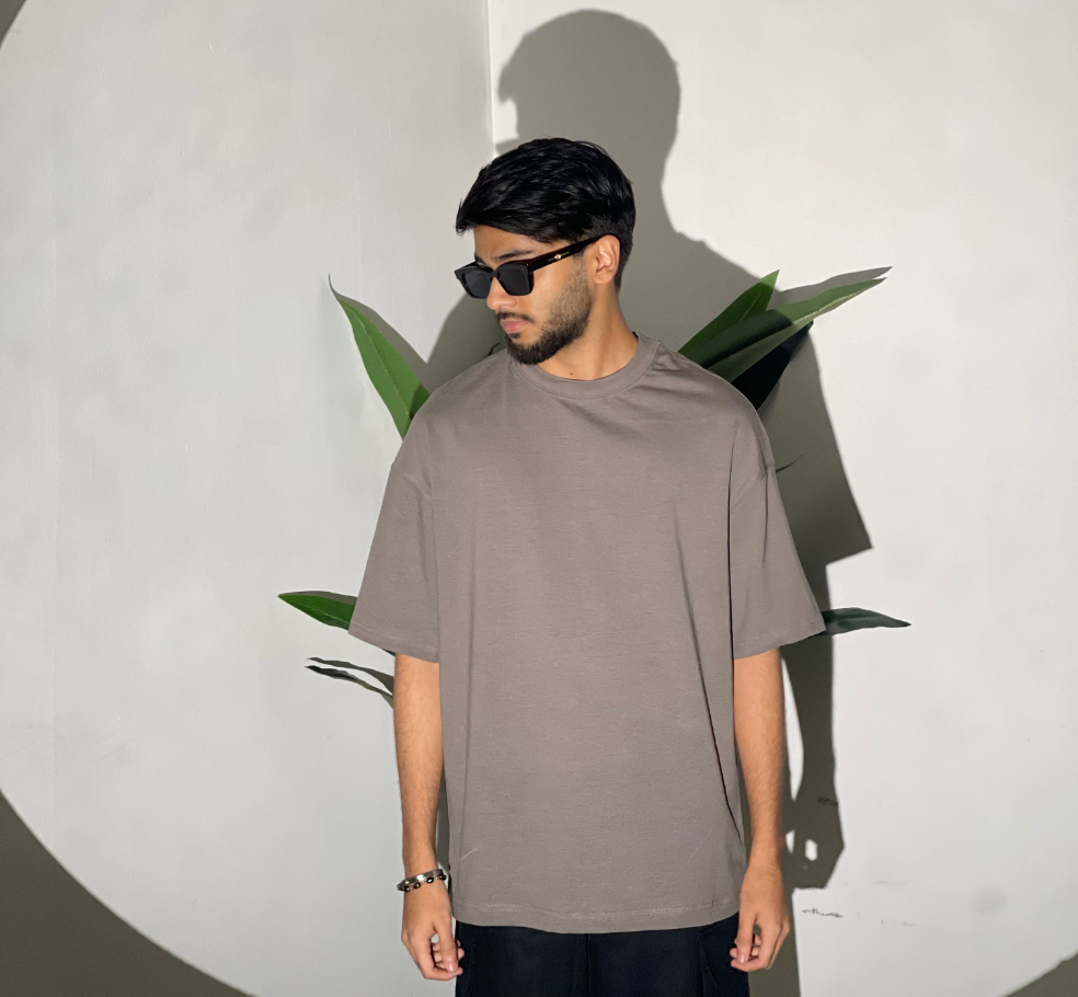 Drop Shoulder Butter Grey