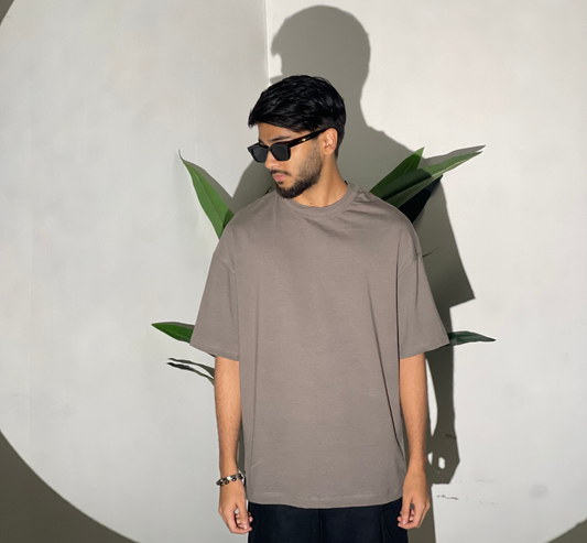 Drop Shoulder Butter Grey
