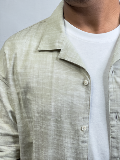 Cuban Collar Shirt | Mint Mocktail